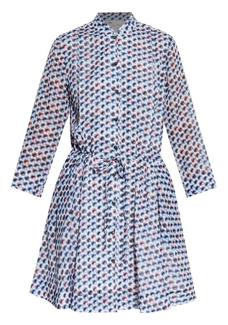 Blue printed mini dress Tory burch - women